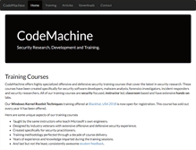 Tablet Screenshot of codemachine.com